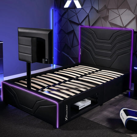 X Rocker Oracle Gaming Bed – Tech-enhanced bed frame with RGB glow