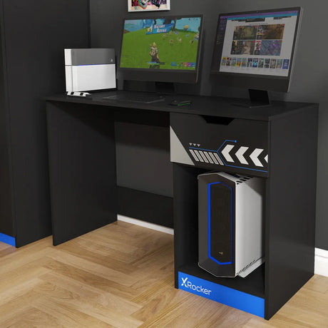 Octane Gaming Desk with Drawer - Blue