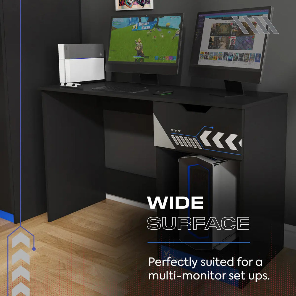 X Rocker Octane Gaming Desk with drawer and wide desktop surface